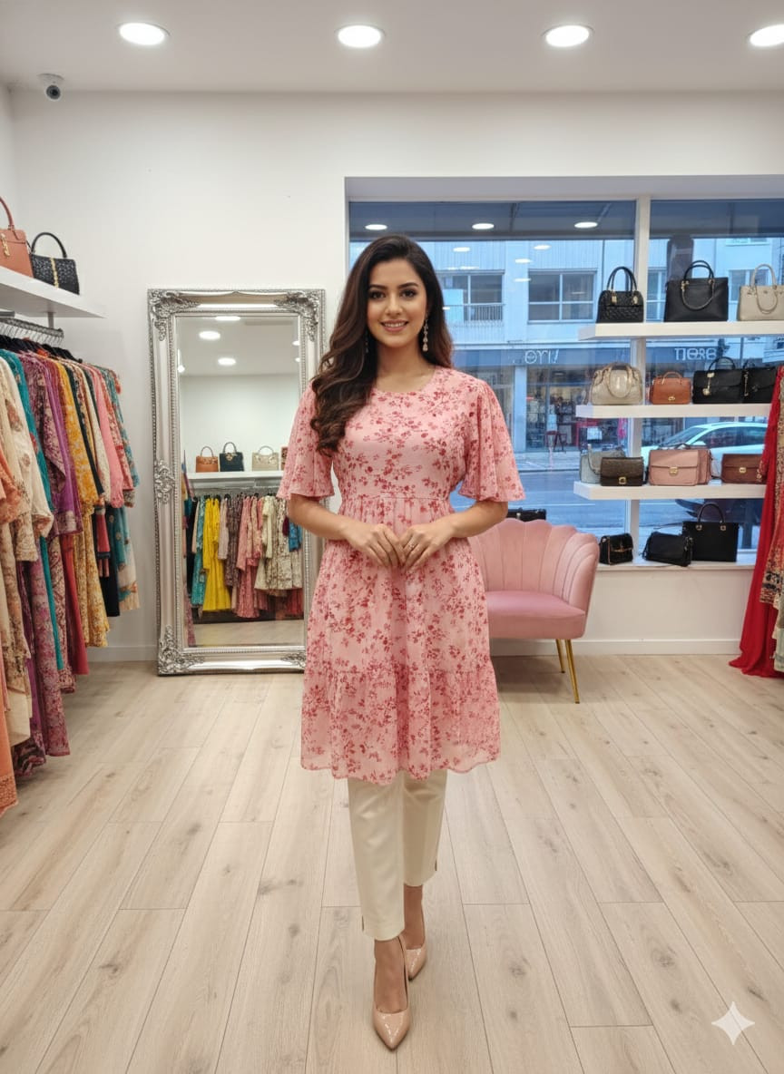 এলিগেন্ট জর্জেট ফ্যাব্রিক ডিজাইনার টপস